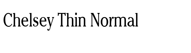 Chelsey Thin Normal font preview