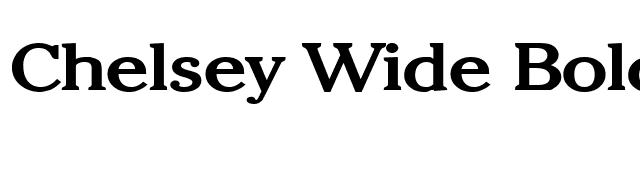 Chelsey Wide Bold font preview