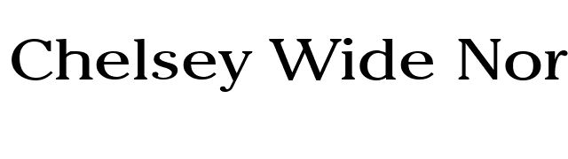 Chelsey Wide Normal font preview