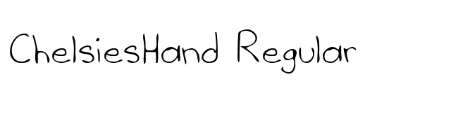 ChelsiesHand Regular font preview