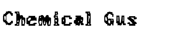 Chemical Gus font preview