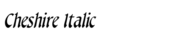 Cheshire Italic font preview