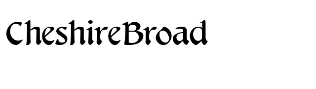 CheshireBroad font preview