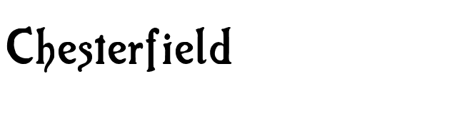 Chesterfield font preview