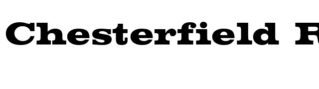 Chesterfield Regular font preview