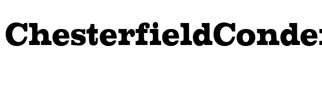 ChesterfieldCondensed font preview