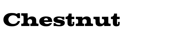 Chestnut font preview