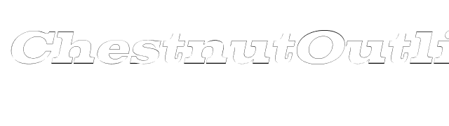 ChestnutOutline Oblique font preview