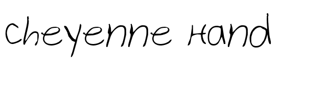 Cheyenne Hand font preview