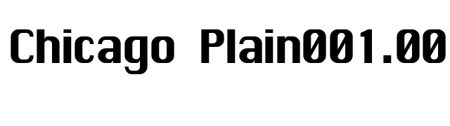 Chicago Plain001.001 font preview