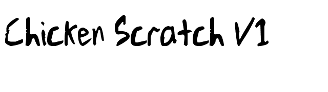 Chicken Scratch V1 font preview