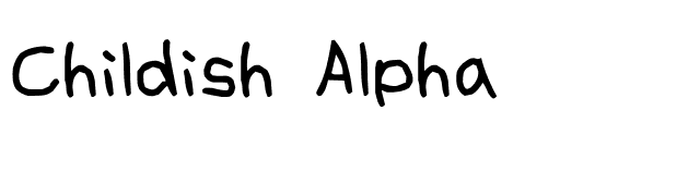 Childish Alpha font preview