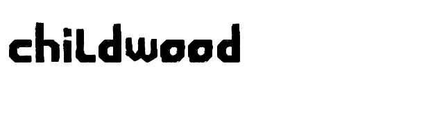 Childwood font preview