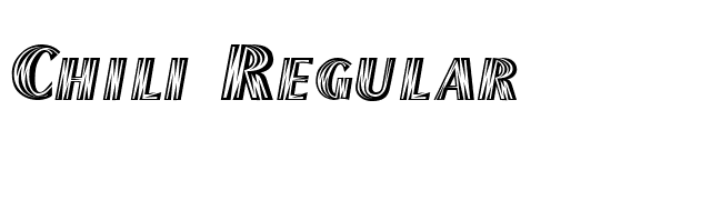 Chili Regular font preview