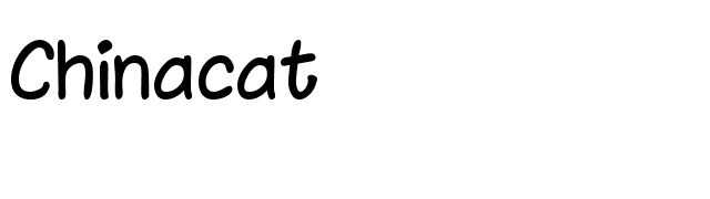 Chinacat font preview