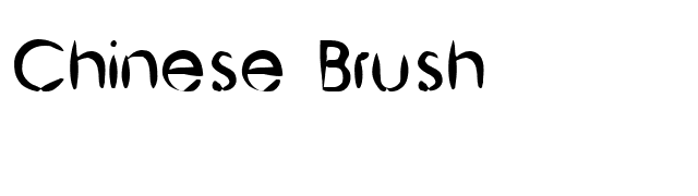 Chinese Brush font preview