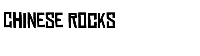 Chinese Rocks font preview