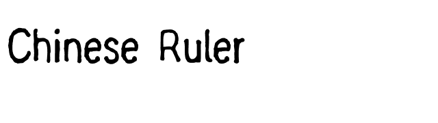 Chinese Ruler font preview