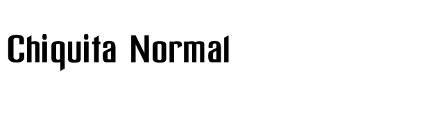 Chiquita Normal font preview