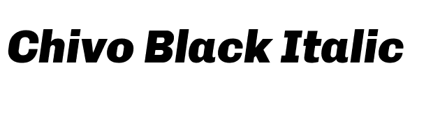 Chivo Black Italic font preview