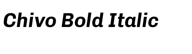 Chivo Bold Italic font preview