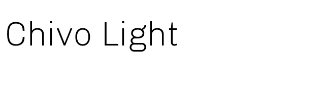 Chivo Light font preview