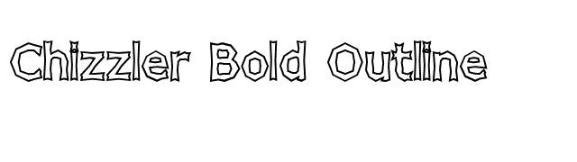 Chizzler Bold Outline font preview