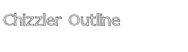 Chizzler Outline font preview