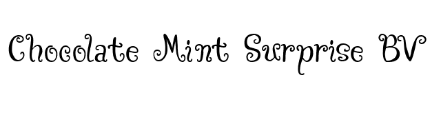 Chocolate Mint Surprise BV font preview