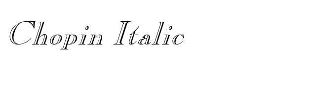 Chopin Italic font preview