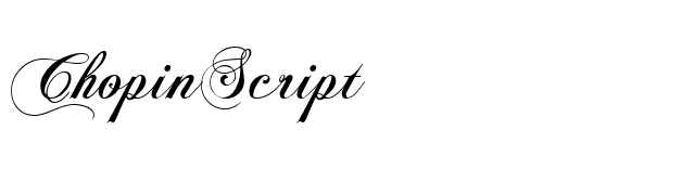 ChopinScript font preview