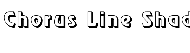 Chorus Line Shadow SSi font preview