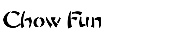 Chow Fun font preview