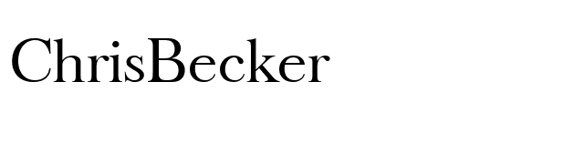 ChrisBecker font preview