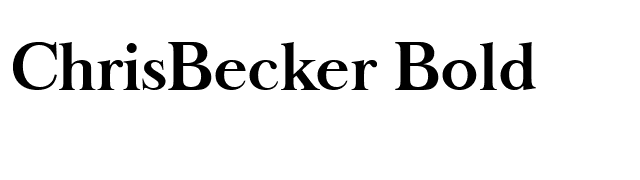 ChrisBecker Bold font preview