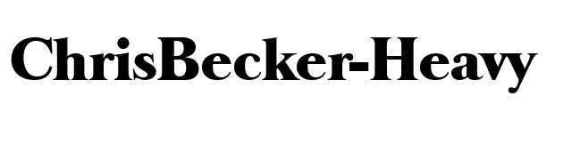 ChrisBecker-Heavy font preview