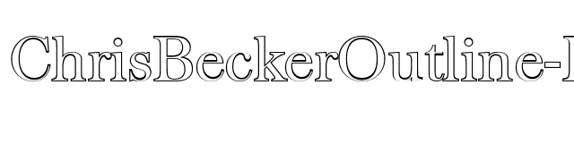 ChrisBeckerOutline-Light font preview