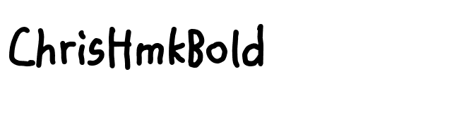 ChrisHmkBold font preview