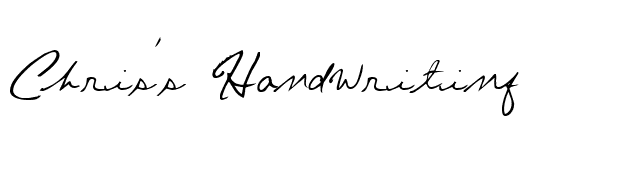 Chris's Handwriting font preview