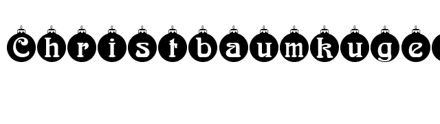 Christbaumkugeln font preview