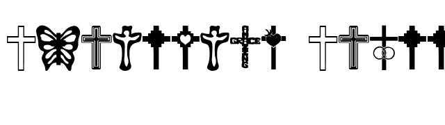 Christian Crosses font preview