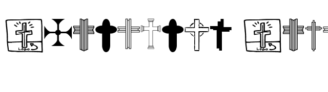 Christian Crosses V font preview