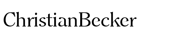 ChristianBecker font preview