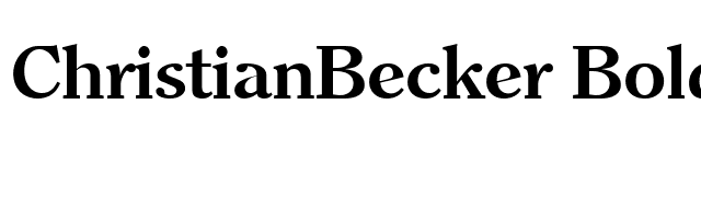 ChristianBecker Bold font preview