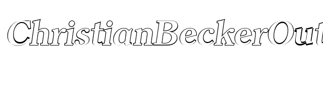 ChristianBeckerOutline Bold Italic font preview