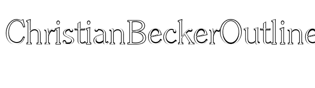 ChristianBeckerOutline-ExLight font preview