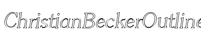 ChristianBeckerOutline-ExLight Italic font preview