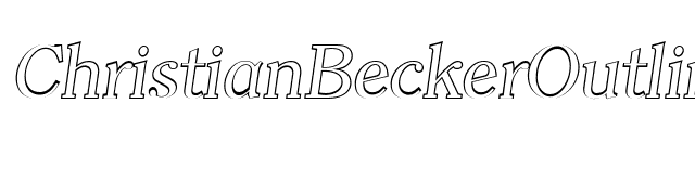 ChristianBeckerOutline Italic font preview