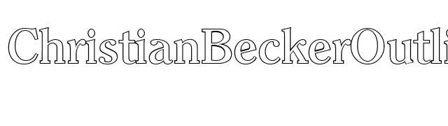 ChristianBeckerOutline-Medium-Regular font preview