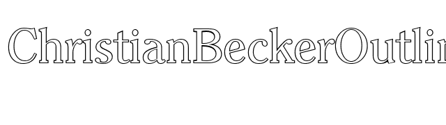 ChristianBeckerOutline-Regular font preview